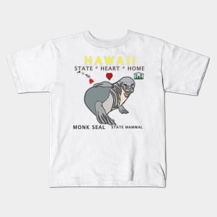 Hawaii - Monk Seal - State, Heart, Home - state symbols Kids T-Shirt